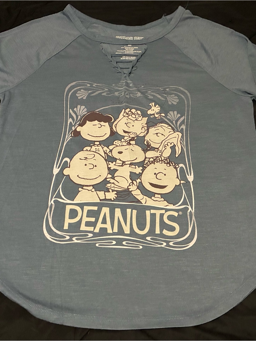 Peanuts Light Blue Long Sleeve Tee